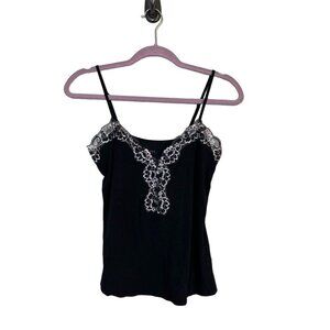 George Babydoll Top S Black Floral Lace Mesh Feminine Fairy Coquette Festival